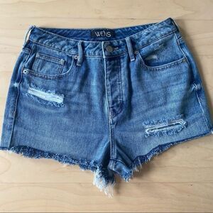 Wens High Rise Mom Cutoff Jean Shorts Sz 7